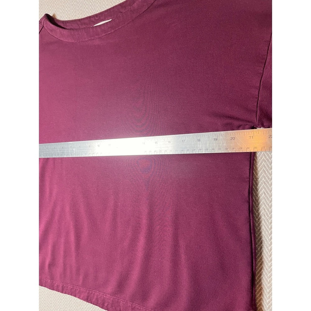 Soma Burgundy Crew Neck Long Sleeve Gathered Cuff Sweatshirt‎ Women's Medium M - Picture 3 of 8
